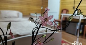Корпус 4 (2-х местные номера). 2 односпальные деревянные кровати, стол, стулья, маленький холодильник, чайник (июнь 2025).